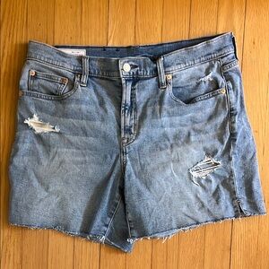 GAP 5” Distressed Girlfriend Shorts - Mid-Rise